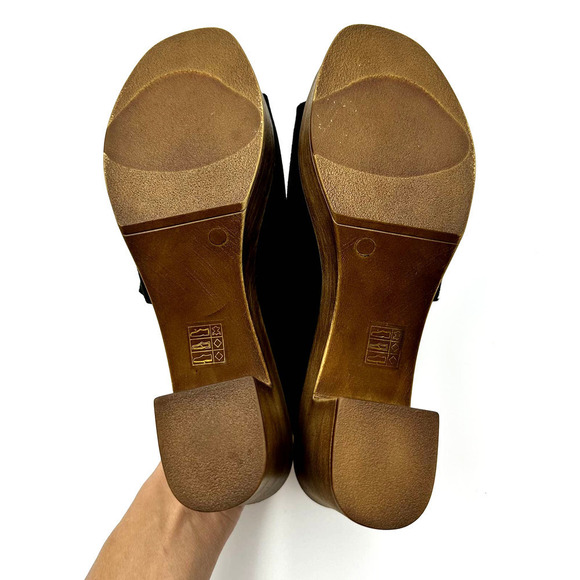 Rebels Orlanda Asymmetrical Platform Clog Black Suede - Picture 8 of 9